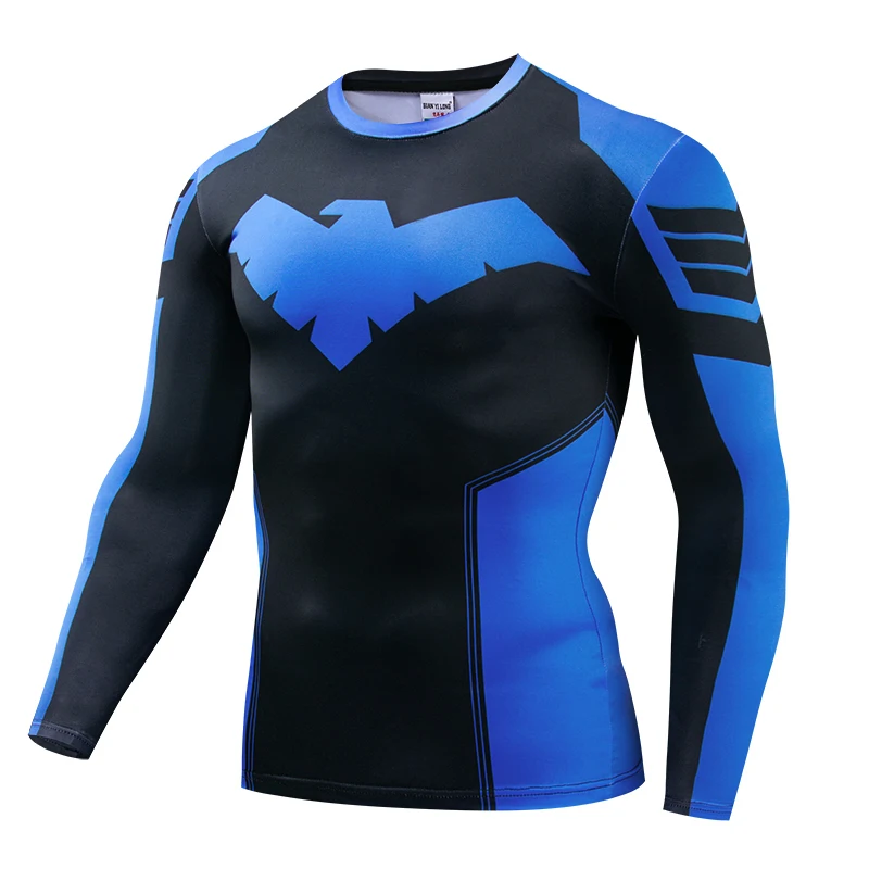 Wallpaper - Kompressions-T-Shirts Sportbekleidung Gym Rash Guard Boxtraining