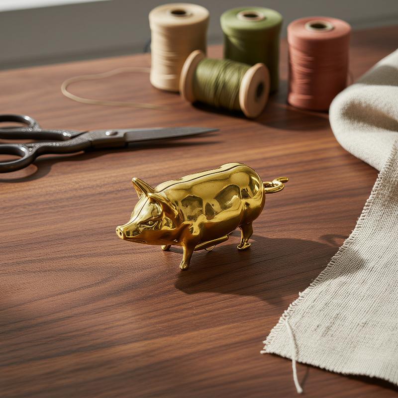 Antikes Schweine-Mini-Maßband, – Tape Measure Bewertung und Preis