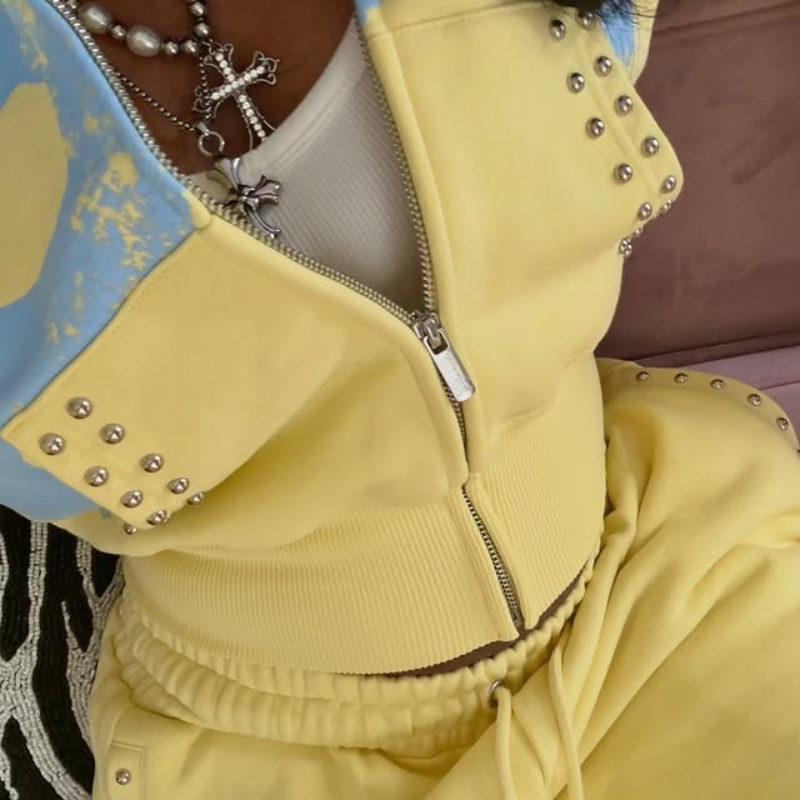 2-teiliges Hoodie-Set Gelb Mel – Wallpaper Bewertung und Preis