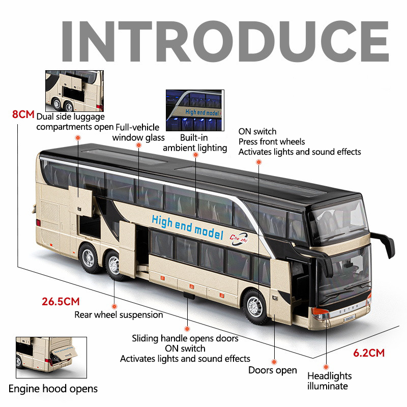 Legierungsbusmodell mit Lichte – Light Switch Bewertung und Preis